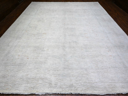 Peshawar Oushak hand-knotted wool rug in Ivory & Feather White, 11'11" x 14'3" — SKU O074971 (view 2)