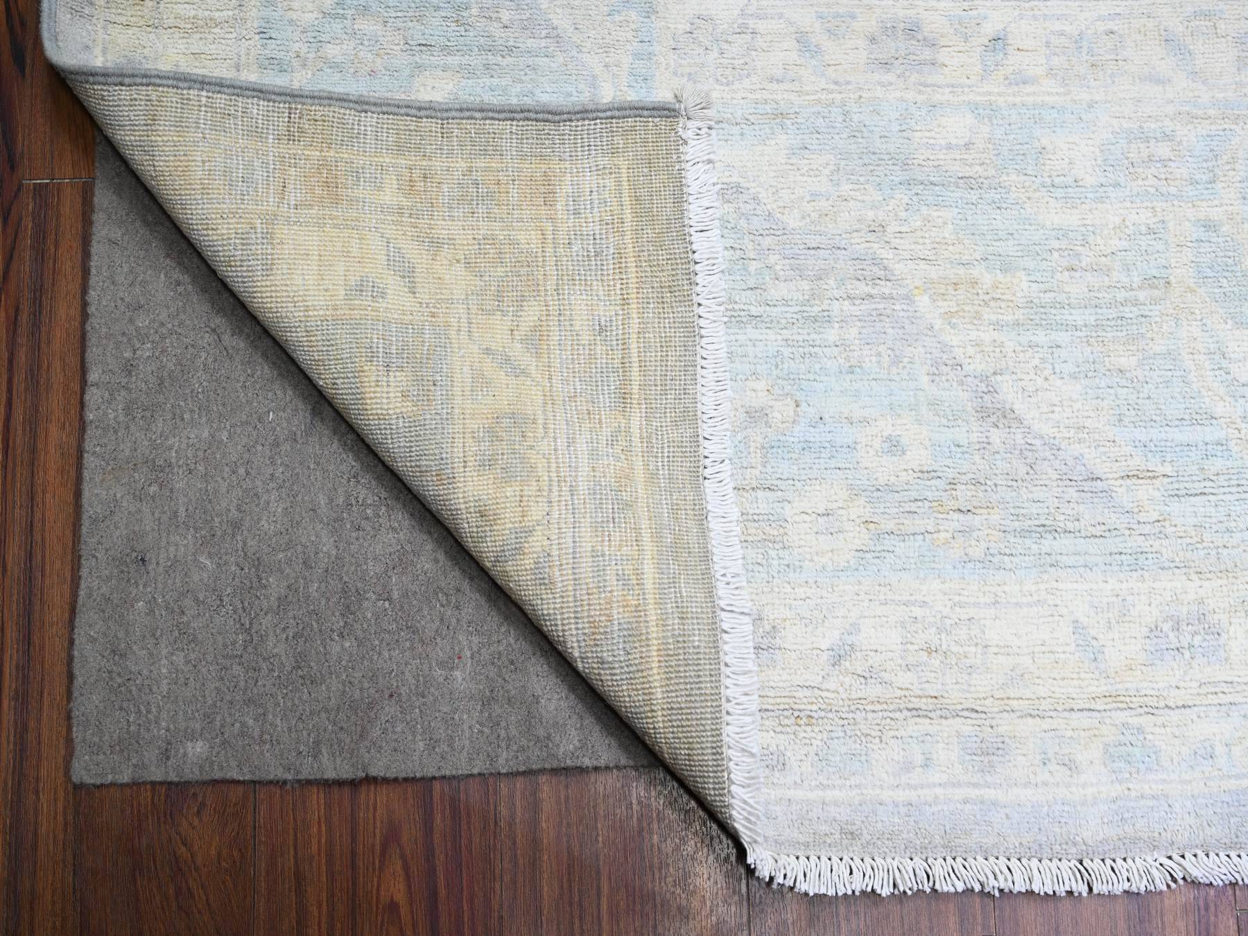 Peshawar Oushak hand-knotted wool rug in Gray & Chrome Gray, 11'9" x 14'4" — SKU O074972 (view 4)