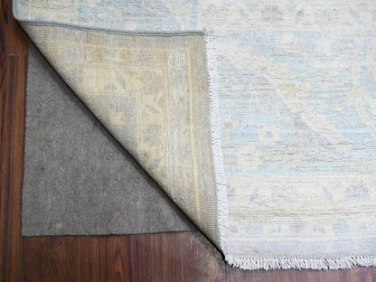 Peshawar Oushak hand-knotted wool rug in Gray & Chrome Gray, 11'9" x 14'4" — SKU O074972 (view 4)