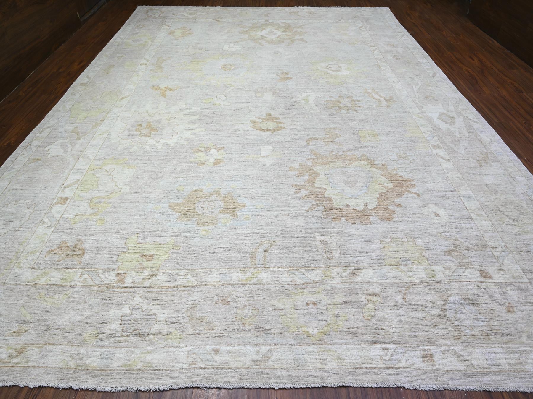 Oushak Oushak hand-knotted wool rug in Gray, 11'8" x 15'6" — SKU O074997 (view 2)
