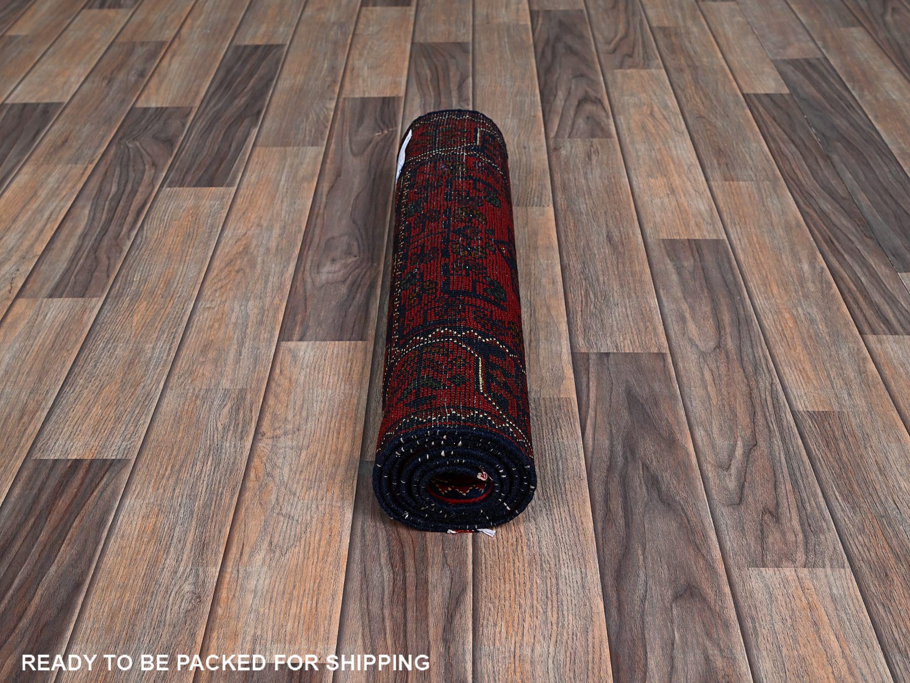 Tribal & Geometric hand-knotted wool runner in Red, 1'10" x 4'10" — SKU O0749 (view 5)