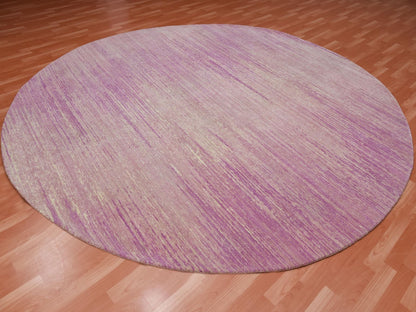 Pink 10'1" x 10'2" Modern / Contemporary Hand knotted Wool Rug - Sku: O075014