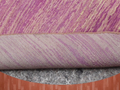 Pink 10'1" x 10'2" Modern / Contemporary Hand knotted Wool Rug - Sku: O075014