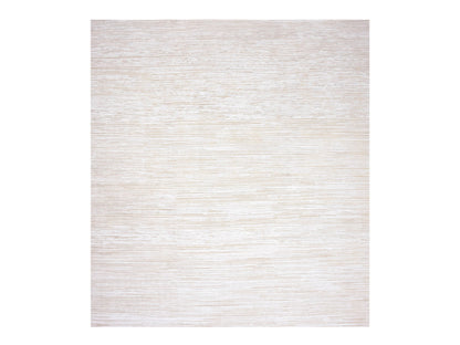 Modern / Contemporary hand-knotted wool/silk rug in Ivory, 11'10" x 11'10" — SKU O075016