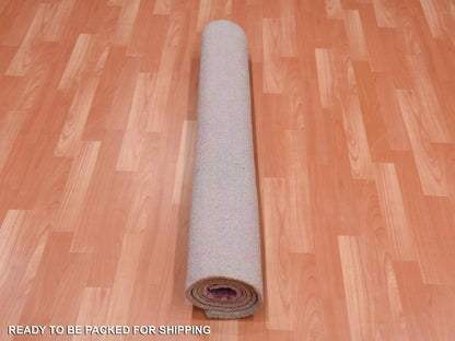 Pink 4'1" x 6'2" Modern / Contemporary Hand knotted Wool Rug - Sku: O075021