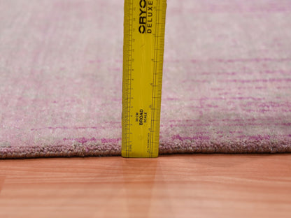 Pink 4'1" x 6'2" Modern / Contemporary Hand knotted Wool Rug - Sku: O075021