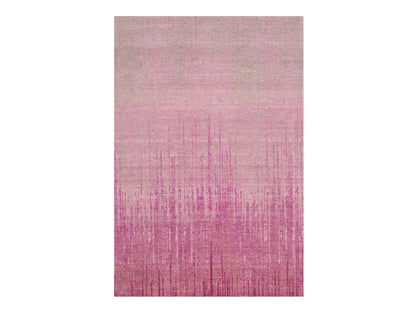 Pink 4'1" x 6'2" Modern / Contemporary Hand knotted Wool Rug - Sku: O075022