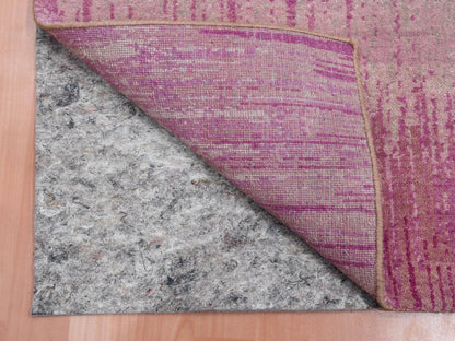 Pink 4'1" x 6'2" Modern / Contemporary Hand knotted Wool Rug - Sku: O075022
