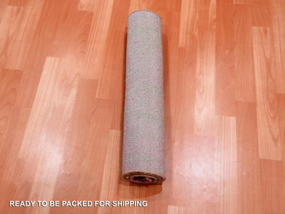 Pink 4'1" x 6'2" Modern / Contemporary Hand knotted Wool Rug - Sku: O075022