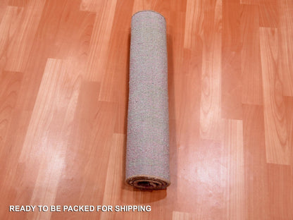 Pink 2'0" x 3'2" Modern / Contemporary Hand knotted Wool Rug - Sku: O075023