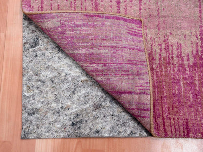 Pink 2'0" x 3'2" Modern / Contemporary Hand knotted Wool Rug - Sku: O075024