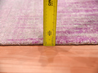 Pink 2'0" x 3'2" Modern / Contemporary Hand knotted Wool Rug - Sku: O075024