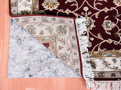Red 3'0" x 5'0" Traditional Hand knotted Wool/Silk Rug - Sku: O075049