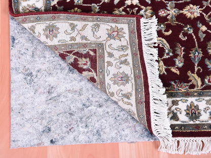 Red 2'7" x 10'0" Traditional Hand knotted Wool/Silk Rug - Sku: O075055