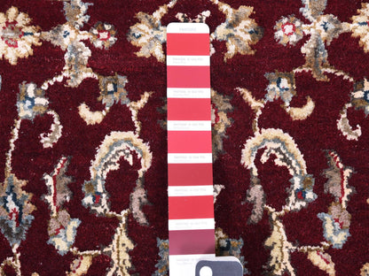 Red 2'7" x 10'0" Traditional Hand knotted Wool/Silk Rug - Sku: O075055