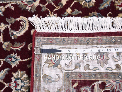 Red 2'7" x 10'0" Traditional Hand knotted Wool/Silk Rug - Sku: O075055
