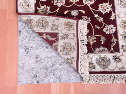 Red 2'8" x 14'1" Traditional Hand knotted Wool/Silk Rug - Sku: O075056