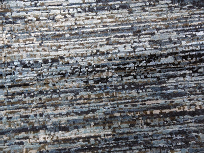 Blue 12'0" x 15'0" Modern and Contemporary Hand knotted Wool/Silk Rug - Sku: O075103