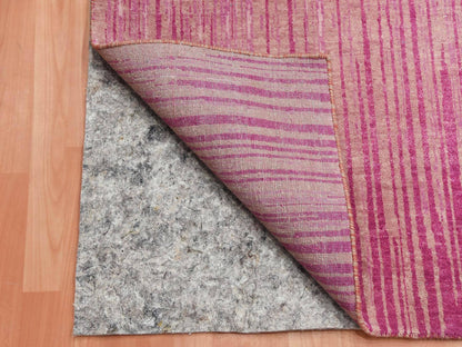Modern / Contemporary hand-knotted wool rug in Pink, 10' x 14'3" — SKU O075106 (view 4)