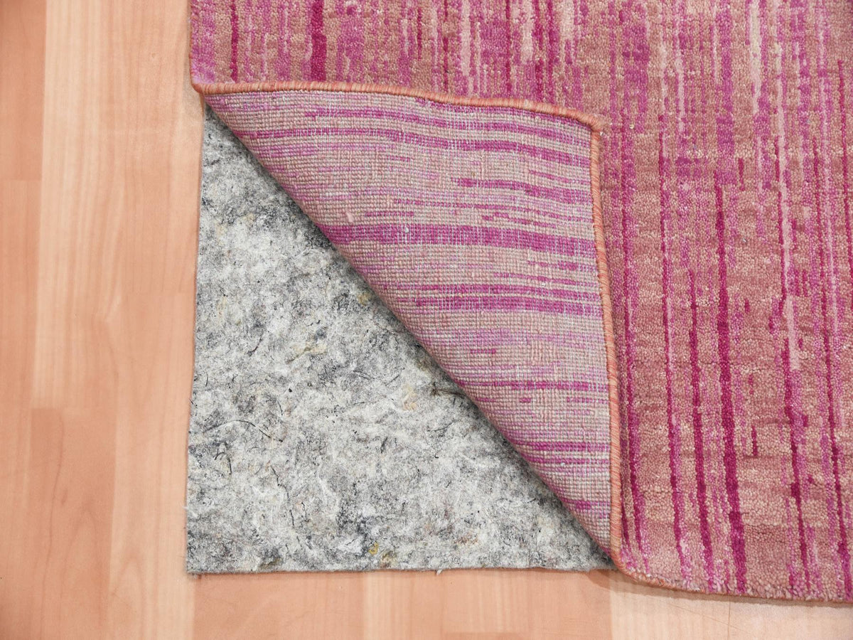 Modern / Contemporary hand-knotted wool runner in Pink, 2'7" x 10' — SKU O075109 (view 3)