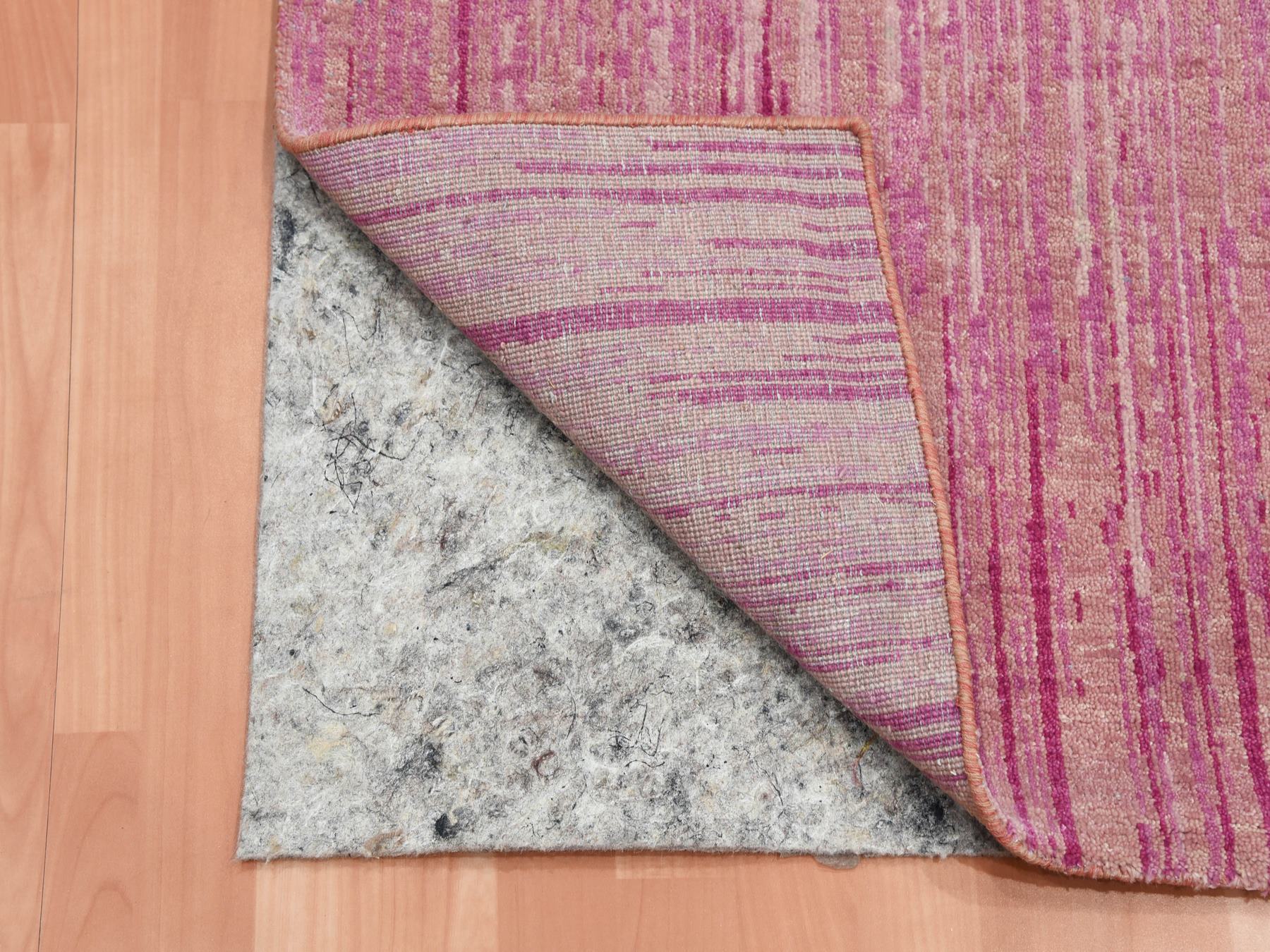 Modern / Contemporary hand-knotted wool runner in Pink, 2'7" x 8'3" — SKU O075113 (view 3)