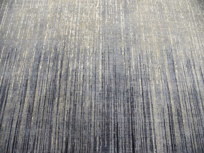 Modern / Contemporary hand-knotted wool rug in Gray, 12'1" x 12'2" — SKU O075119 (view 8)