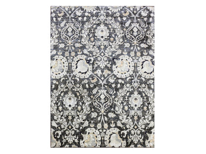 Blue 8'2" x 10'0" Wool and Silk Hand knotted Wool/Silk Rug - Sku: O075121