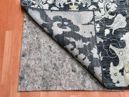 Blue 8'2" x 10'0" Wool and Silk Hand knotted Wool/Silk Rug - Sku: O075121
