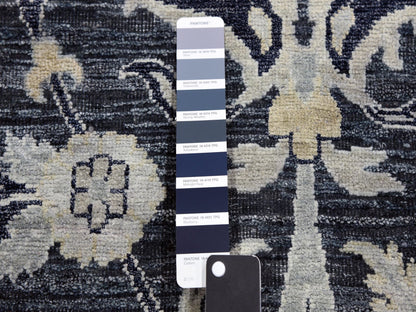 Blue 8'2" x 10'0" Wool and Silk Hand knotted Wool/Silk Rug - Sku: O075121