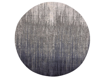 Blue 9'0" x 9'1" Modern and Contemporary Hand knotted Wool Rug - Sku: O075142