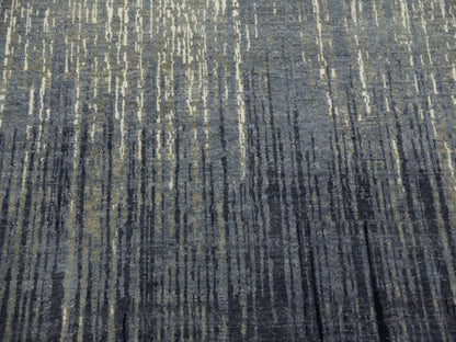Blue 9'0" x 9'1" Modern and Contemporary Hand knotted Wool Rug - Sku: O075142