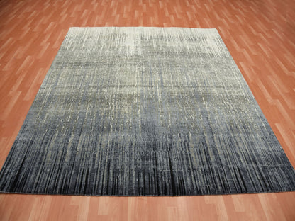 Modern / Contemporary hand-knotted wool rug in Gray & Brown, 8' x 8'4" — SKU O075143 (view 2)