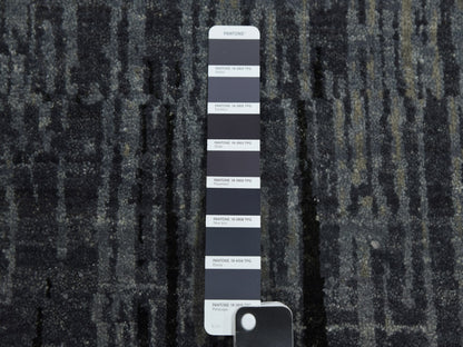 Modern / Contemporary hand-knotted wool rug in Gray & Brown, 8' x 8'4" — SKU O075143 (view 7)