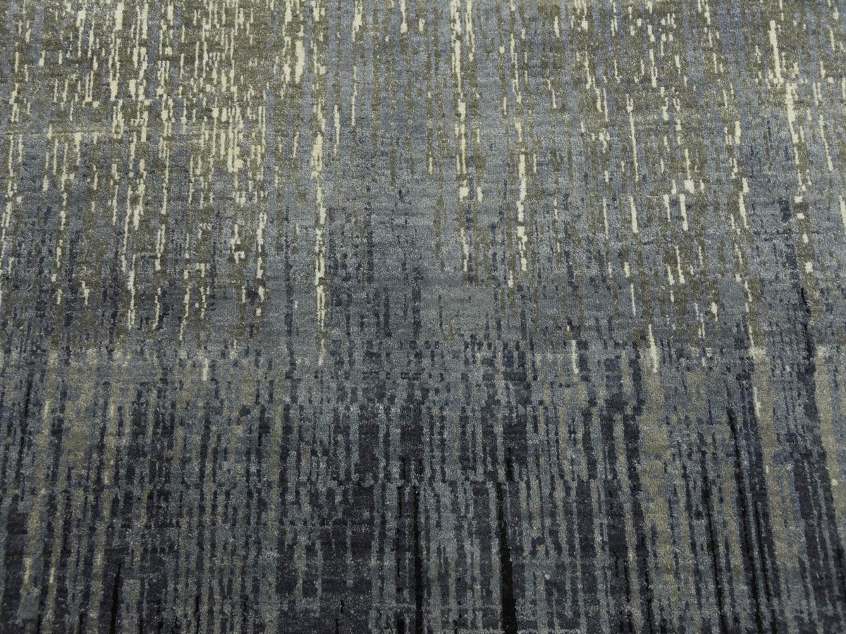 Modern / Contemporary hand-knotted wool rug in Gray & Brown, 8' x 8'4" — SKU O075143 (view 8)