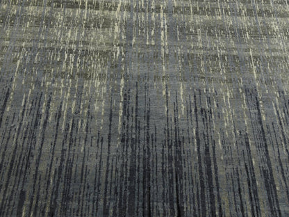 Modern / Contemporary hand-knotted wool rug in Gray & Brown, 8' x 10'3" — SKU O075144 (view 8)