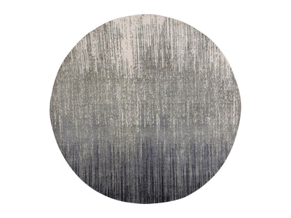 Grey 7'0" x 7'2" Modern / Contemporary Hand knotted Wool Rug - Sku: O075147