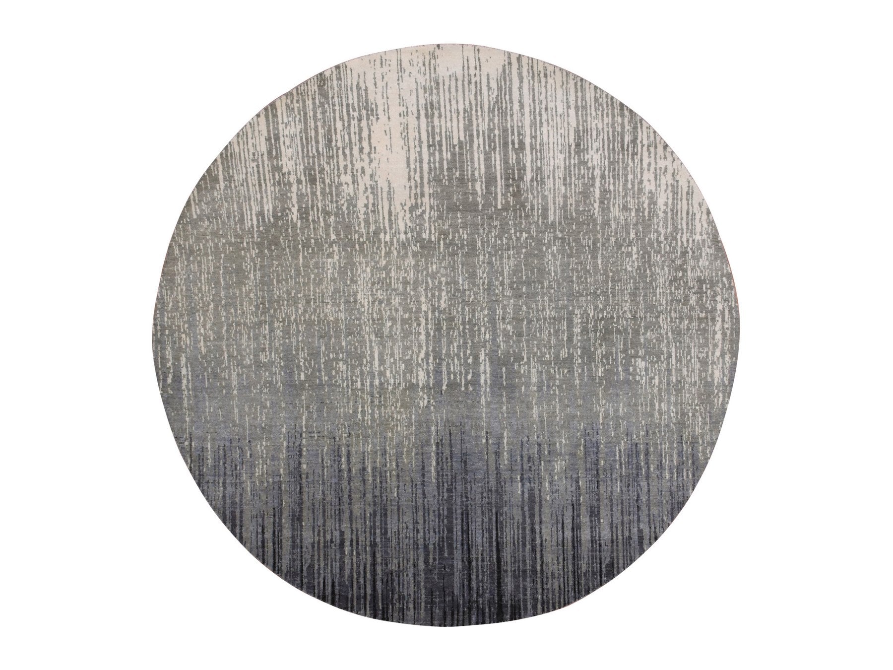 Modern / Contemporary hand-knotted wool rug in Gray, 7' x 7'2" — SKU O075147