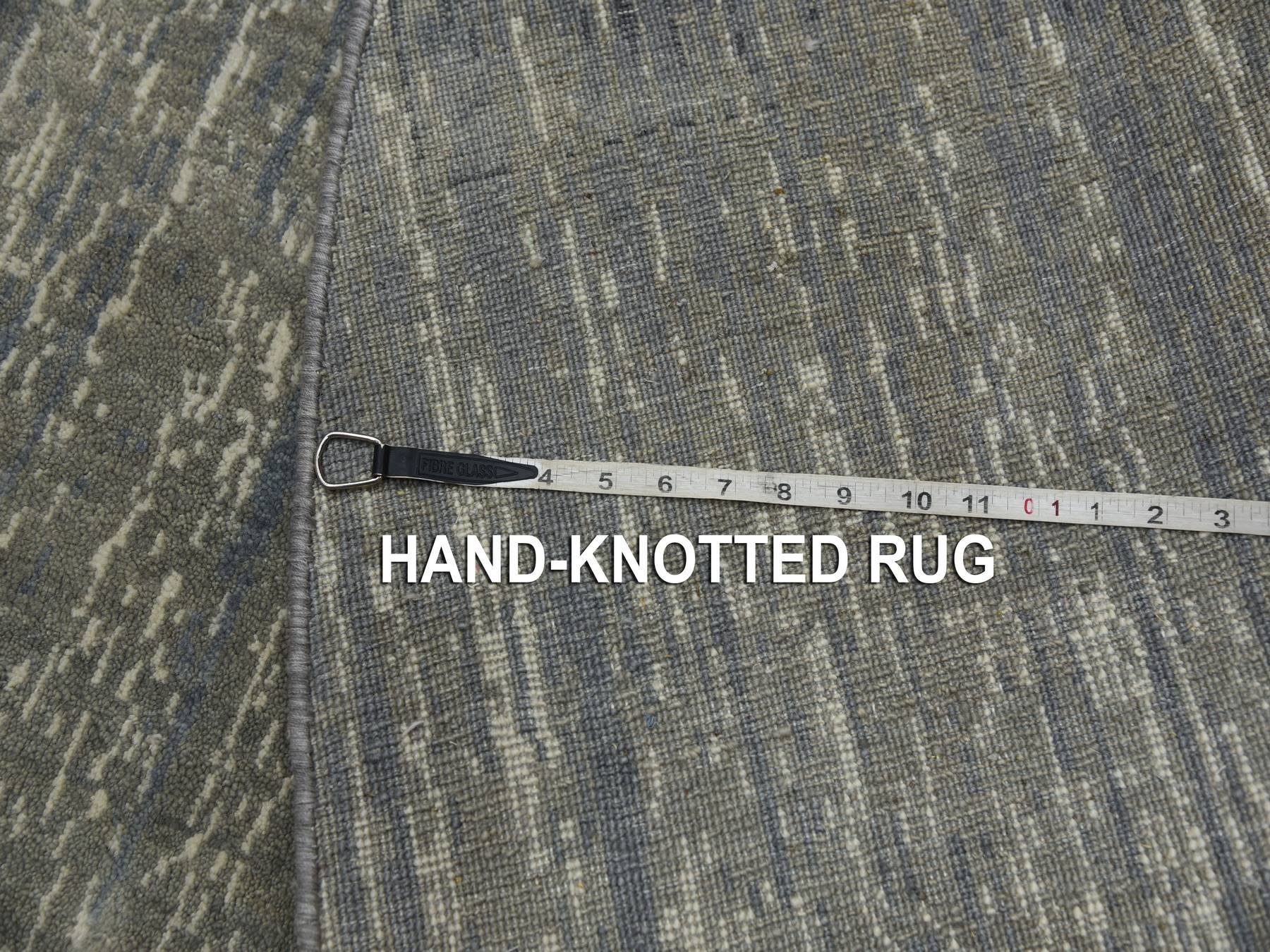 Modern / Contemporary hand-knotted wool rug in Gray, 6' x 6' — SKU O075148 (view 7)