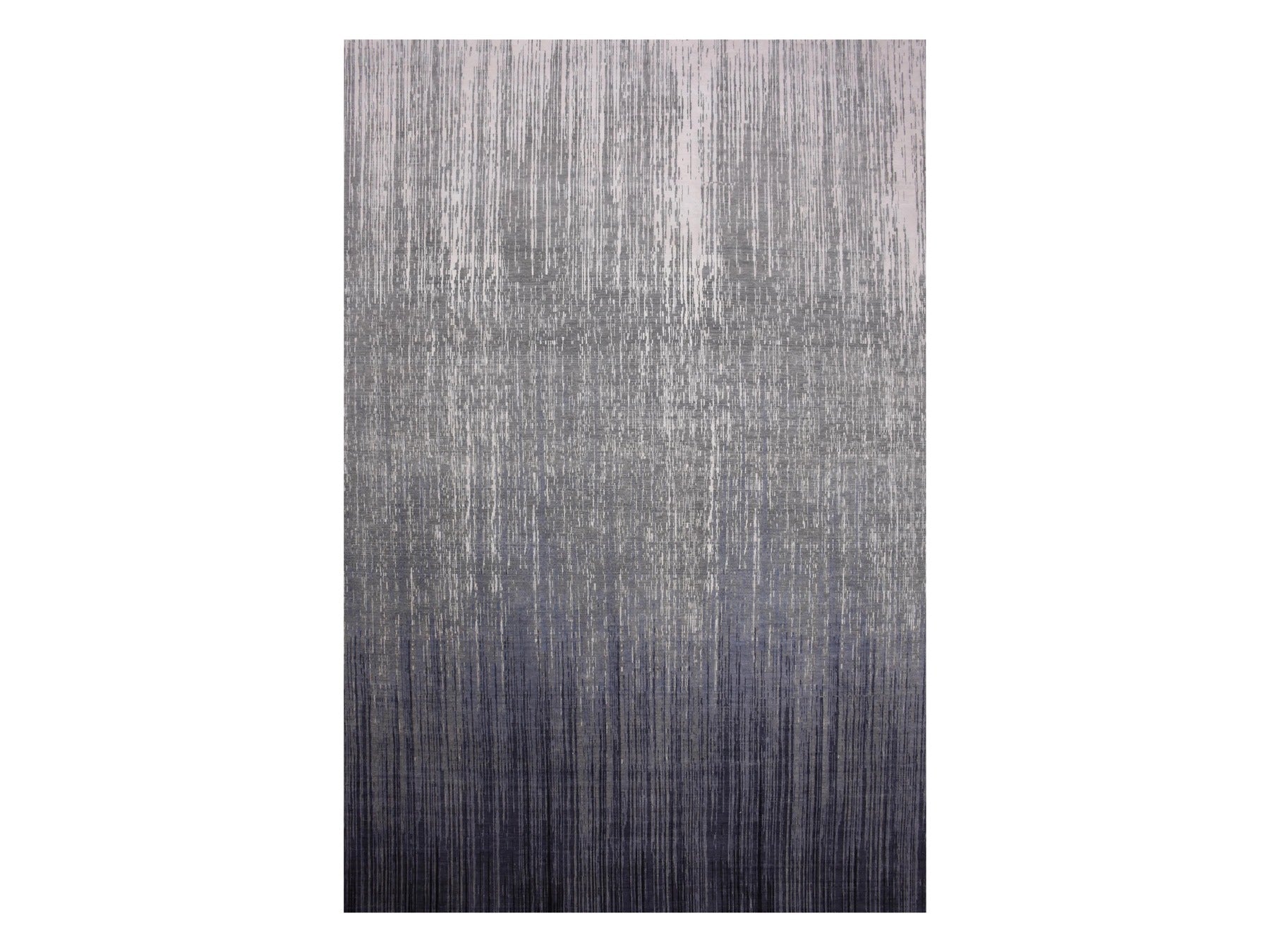 Modern / Contemporary hand-knotted wool rug in Gray, 14' x 18'1" — SKU O075150