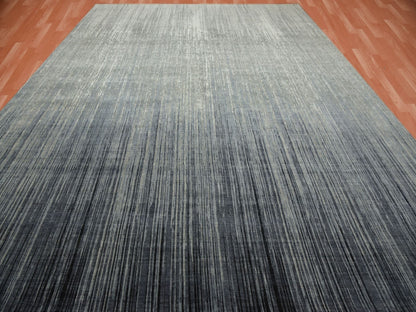 Modern / Contemporary hand-knotted wool rug in Gray, 14' x 18'1" — SKU O075150 (view 3)