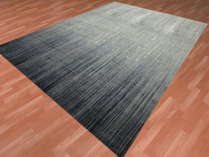Modern / Contemporary hand-knotted wool rug in Gray, 14' x 18'1" — SKU O075150 (view 4)