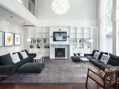 Modern / Contemporary hand-knotted wool rug in Gray, 12'2" x 15' — SKU O075152 (view 2)