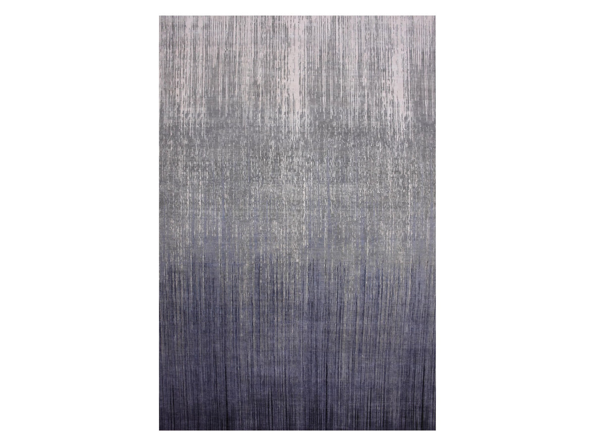 Modern / Contemporary hand-knotted wool rug in Gray, 12'2" x 18' — SKU O075153