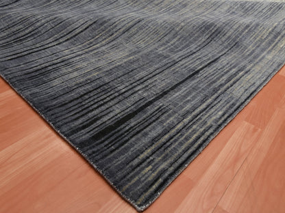 Modern / Contemporary hand-knotted wool rug in Gray, 12'2" x 18' — SKU O075153 (view 6)
