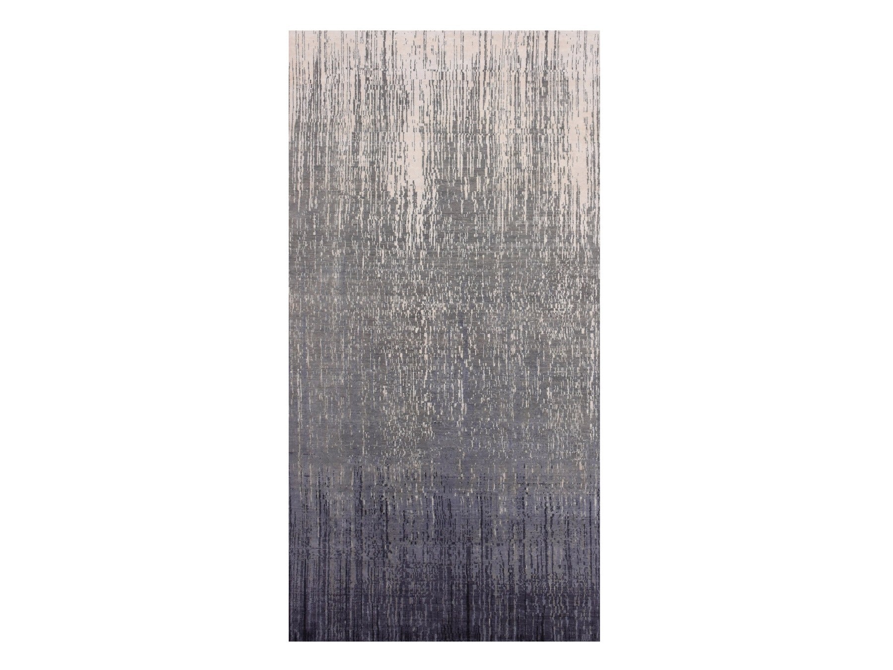 Modern / Contemporary hand-knotted wool runner in Gray, 6'1" x 12'1" — SKU O075154