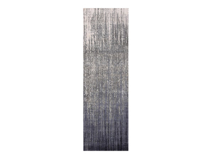 Modern / Contemporary hand-knotted wool runner in Gray, 2'6" x 8' — SKU O075157