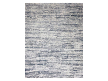 Modern / Contemporary hand-knotted wool/silk rug in Ivory, 11'7" x 14'10" — SKU O075161
