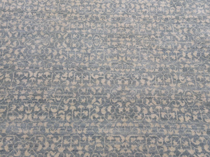 Blue 12'2" x 15'3" Modern and Contemporary Hand knotted Wool Rug - Sku: O075169