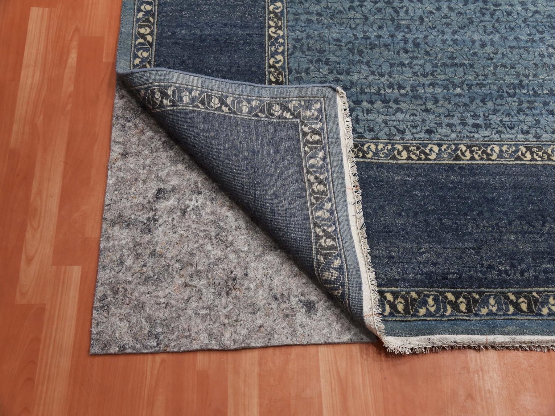Modern / Contemporary hand-knotted wool rug in Blue, 12' x 15'4", SKU O075170 (view 5)