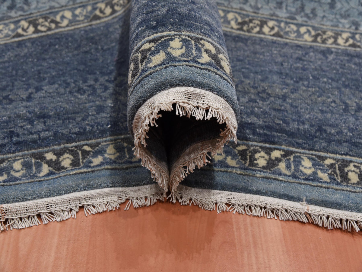 Modern / Contemporary hand-knotted wool rug in Blue, 12' x 15'4", SKU O075170 (view 6)